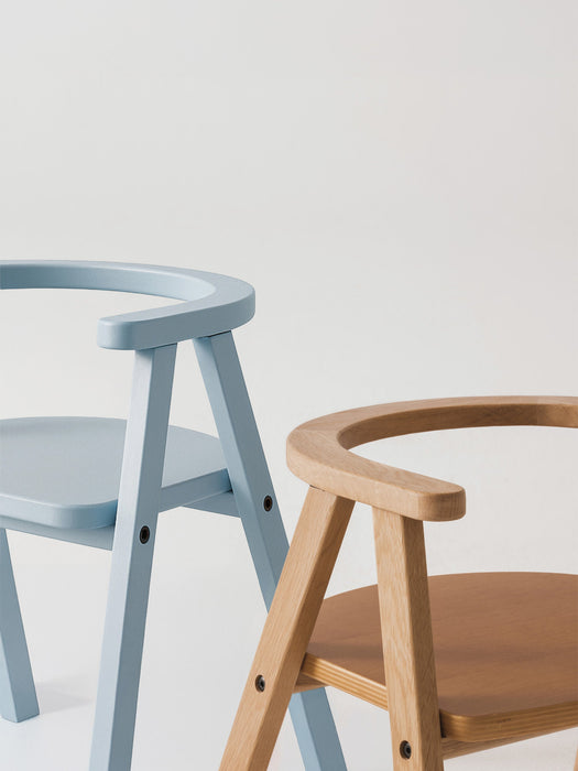 Kids Oak Wood Chair Growing Green
