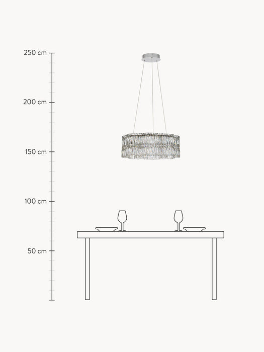 Dimmable LED Crystal Glass Chandelier Nuvia