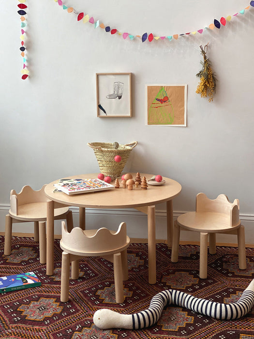 Kids Handmade Chairs Moss Set of 2