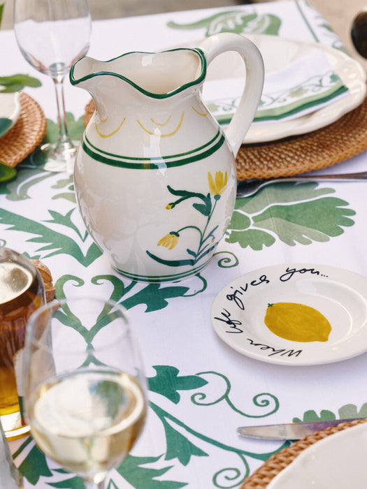 Hand-Painted Dessert Plate Lemon