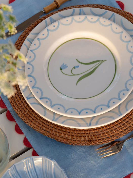 Hand-Painted Breakfast Plate Cottage Flower