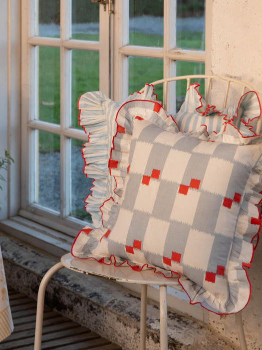 Cotton Cushion Cover Devon with Ruffles