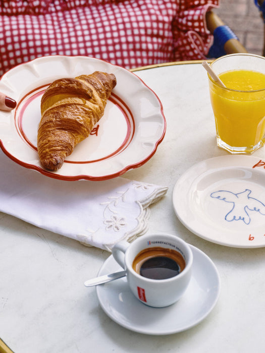 Hand-Painted Dessert Plate Bird