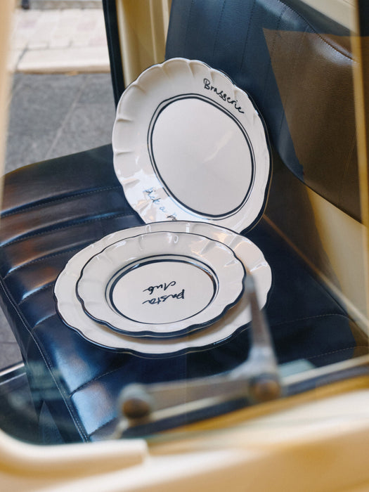 Hand-Painted Serving Platter Bistro
