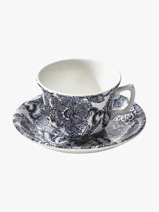 Tea Cup Faded Peony with Saucer