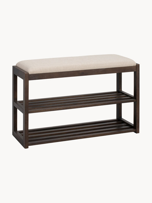 Oak Wood Bench Confetti with Shoe Rack