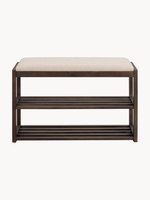 Oak Wood Bench Confetti with Shoe Rack