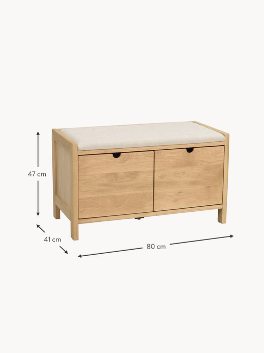 Upholstered Wooden Storage Bench Hillmond