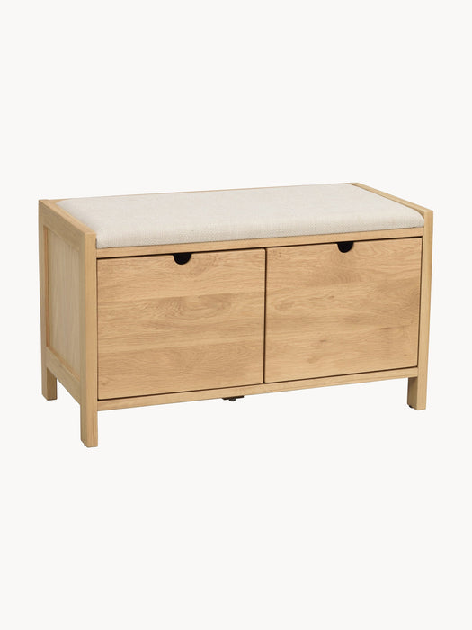 Upholstered Wooden Storage Bench Hillmond
