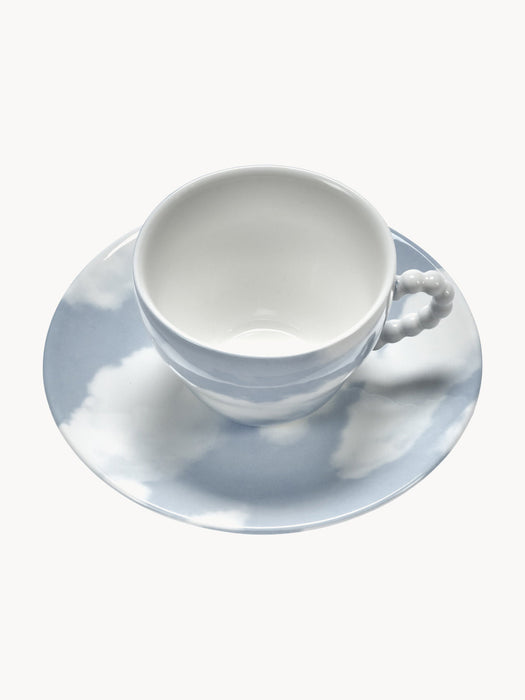 Les Objets Mouleversants Hand-Finished Porcelain Coffee Cup with Saucer