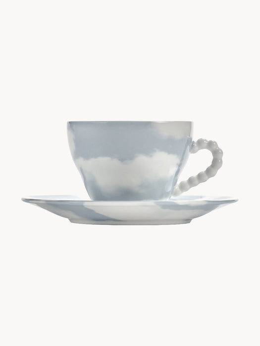 Les Objets Mouleversants Hand-Finished Porcelain Coffee Cup with Saucer