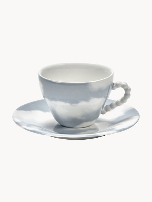 Les Objets Mouleversants Hand-Finished Porcelain Coffee Cup with Saucer