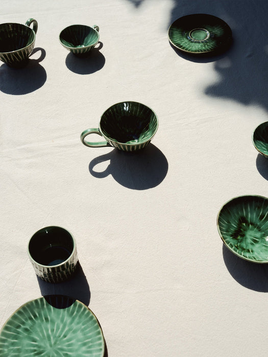 Hand-Finished Mugs Verde Lanza Set of 2