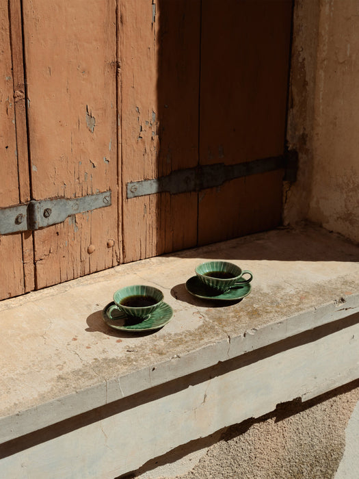Verde Lanza Hand-Finished Mugs, Set of 2