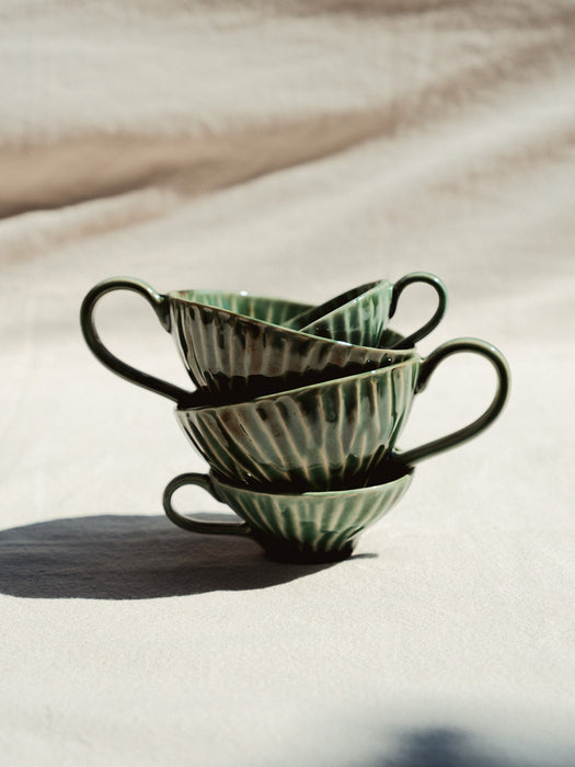 Hand-Finished Mugs Verde Lanza Set of 2
