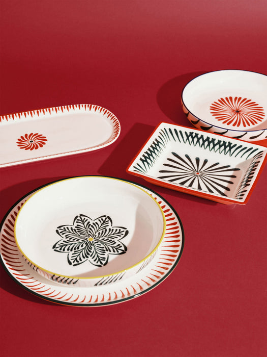 Bazaar Hand-Finished Oval Serving Platters, Set of 2