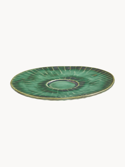 Verde Lanza Hand-Finished Saucers, Set of 2
