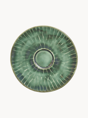 Verde Lanza Hand-Finished Saucers, Set of 2