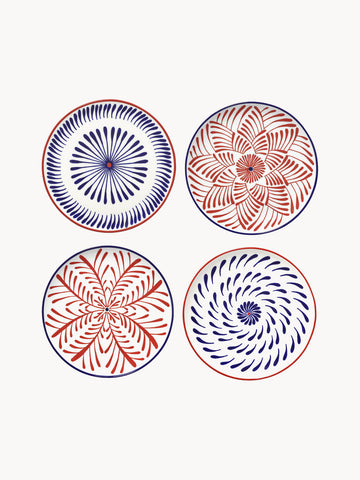 Bazaar Hand-Finished Dinner Plates, Set of 4