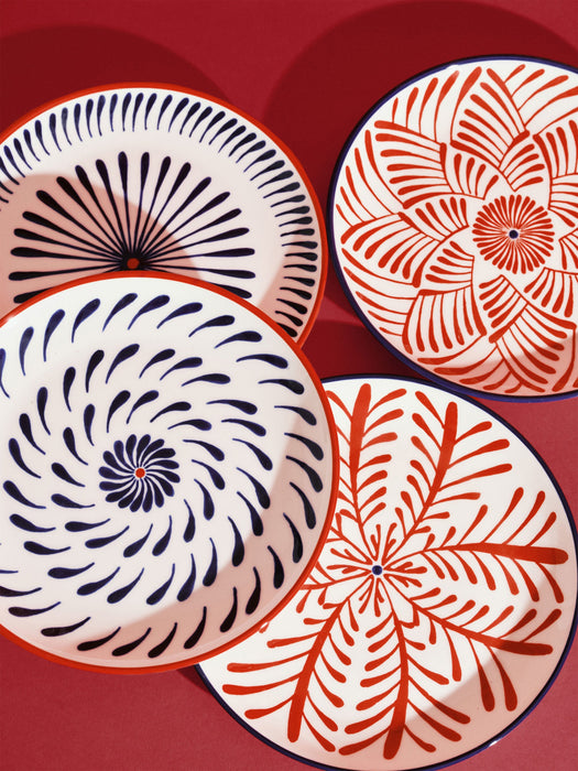Hand-Finished Dinner Plates Bazaar Set of 4