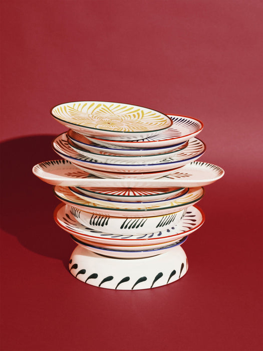 Hand-Finished Dinner Plates Bazaar Set of 4
