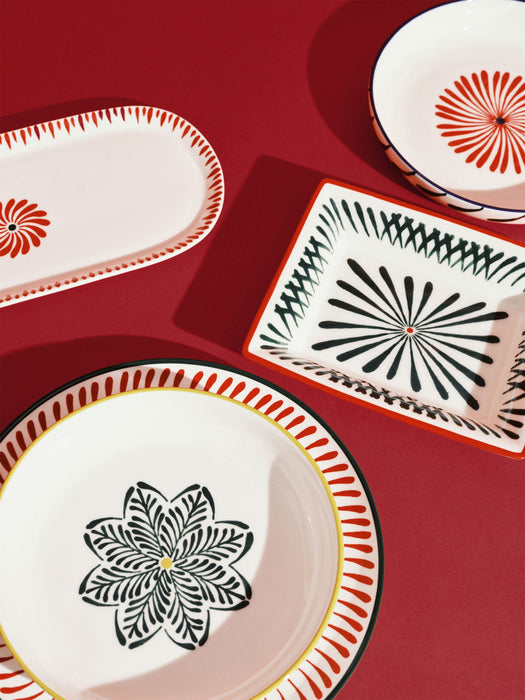 Hand-Finished Pasta Plates Bazaar Set of 4