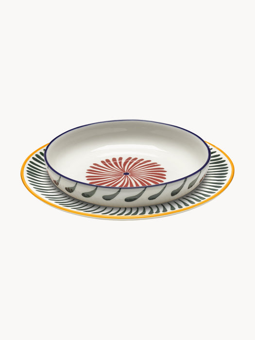 Hand-Finished Pasta Plates Bazaar Set of 4