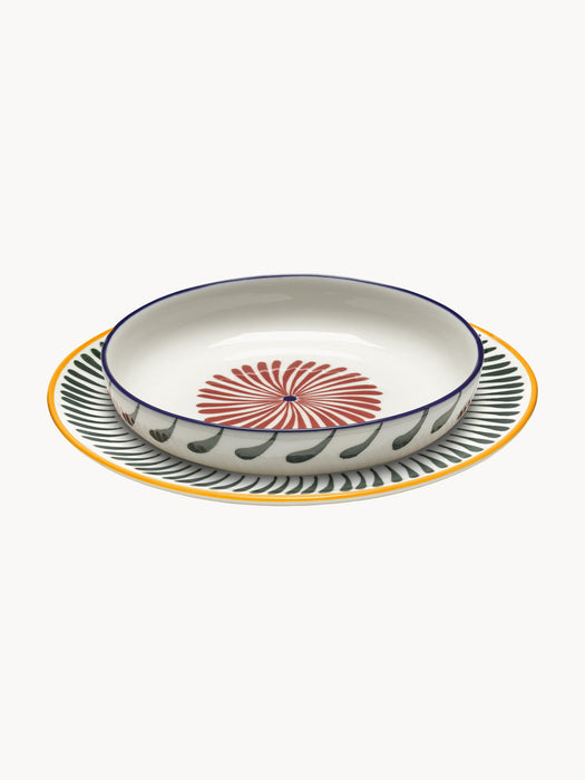 Bazaar Hand-Finished Pasta Plates, Set of 4