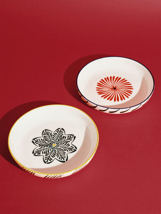Bazaar Hand-Finished Pasta Plates, Set of 4