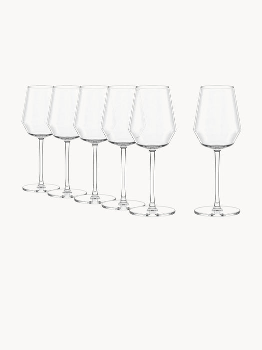 Crystal White Wine Glasses Celestia Set of 6