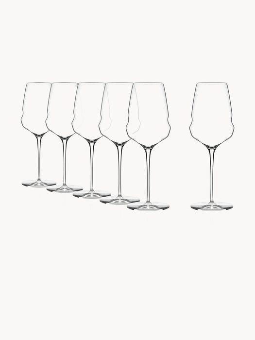 Crystal White Wine Glasses Cocoon Set of 6