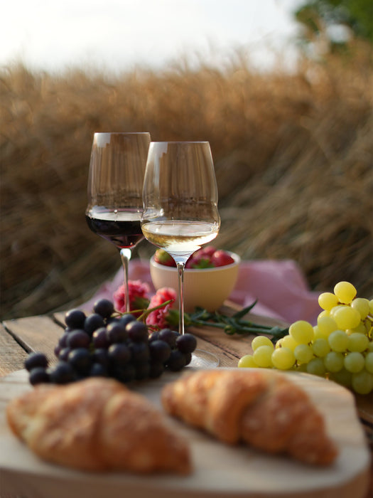Crystal White Wine Glasses Cocoon Set of 6