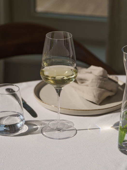 Crystal White Wine Glasses Cocoon Set of 6