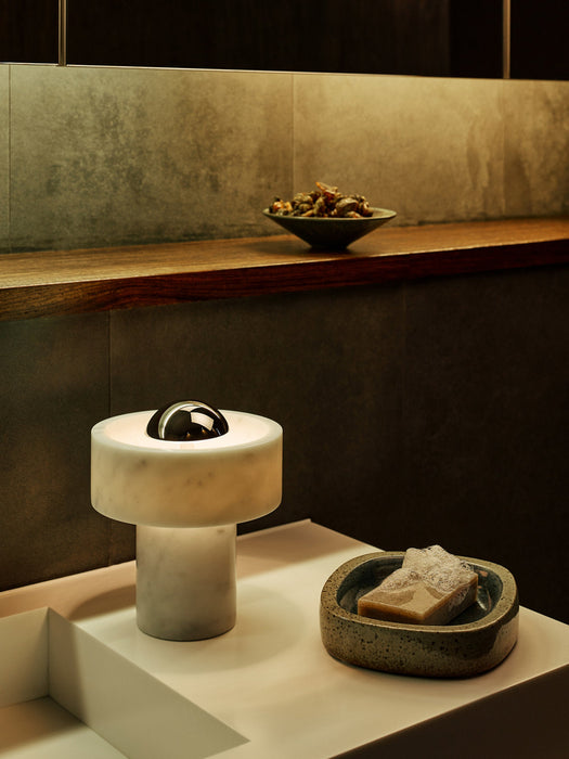 Portable LED Marble Table Lamp Stone Dimmable