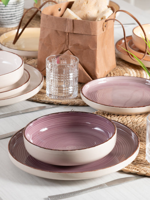 Hand-Painted Tableware Set Baita Modern, 6 People, Set of 18
