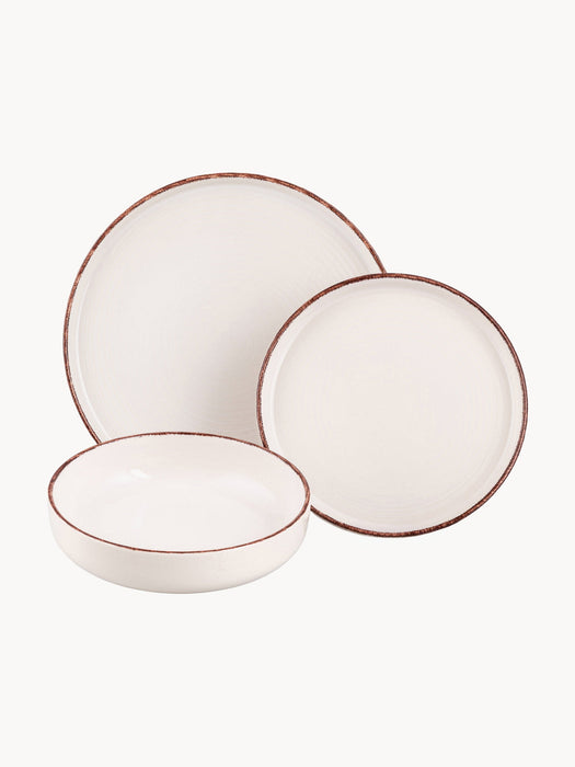 Hand-Painted Tableware Set Baita Modern, 6 People, Set of 18