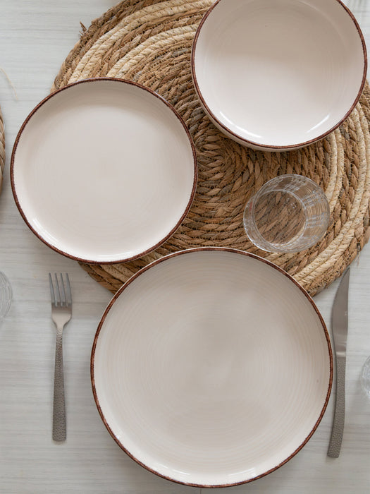 Hand-Painted Tableware Set Baita Modern, 6 People, Set of 18