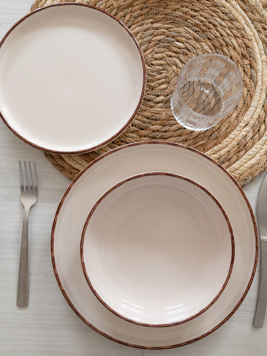 Hand-Painted Tableware Set Baita Modern, 6 People, Set of 18