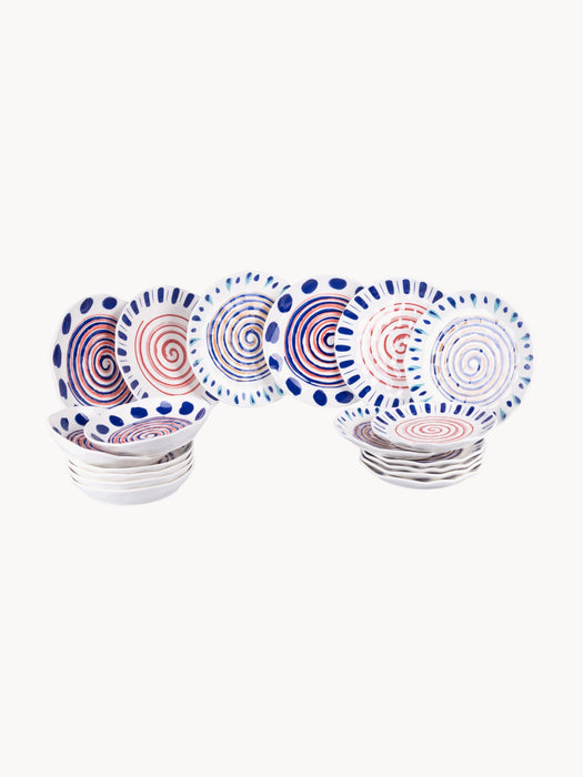 Ceramic Tableware Set Sahara 6 People Set of 18