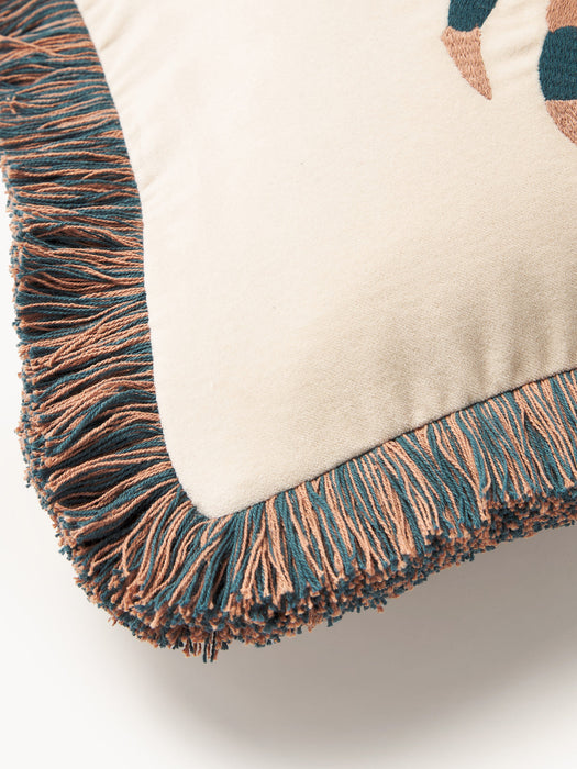 Triton Cushion Cover with Fringes