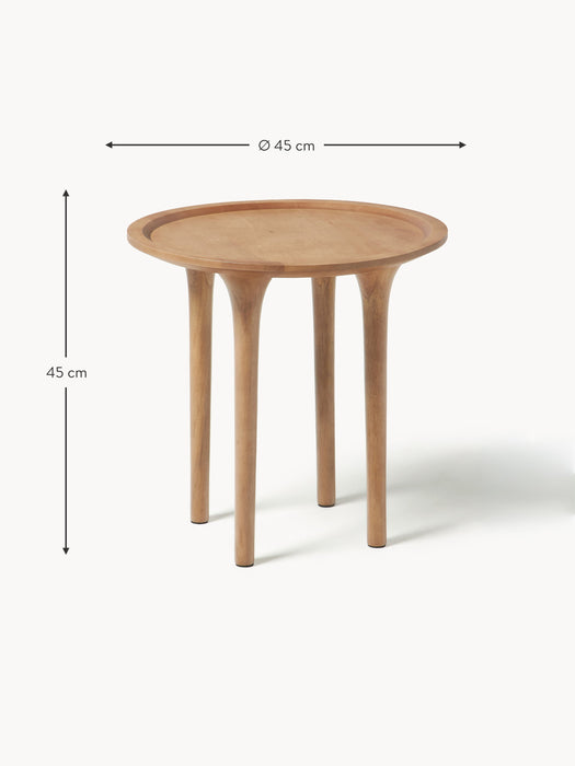 Round Mango Wood Side Table Jeani