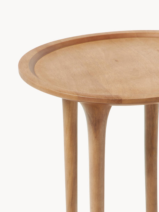 Jeani Round Mango Wood Side Table