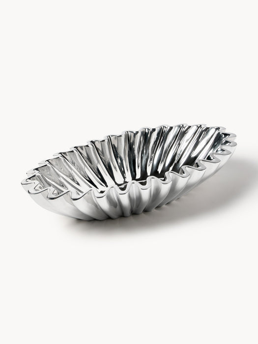 Oval Decorative Metal Bowl Santorini W 35 cm