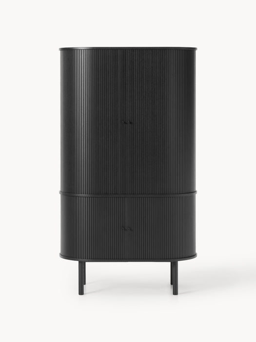 Compact Wardrobe Calary with Fluted Front