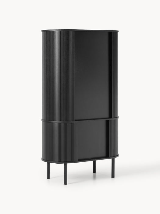 Compact Wardrobe Calary with Fluted Front