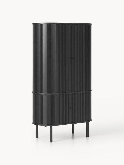 Compact Wardrobe Calary with Fluted Front