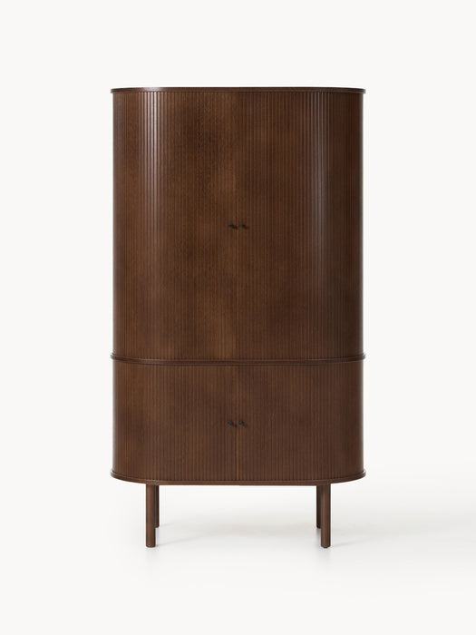 Compact Wardrobe Calary with Fluted Front