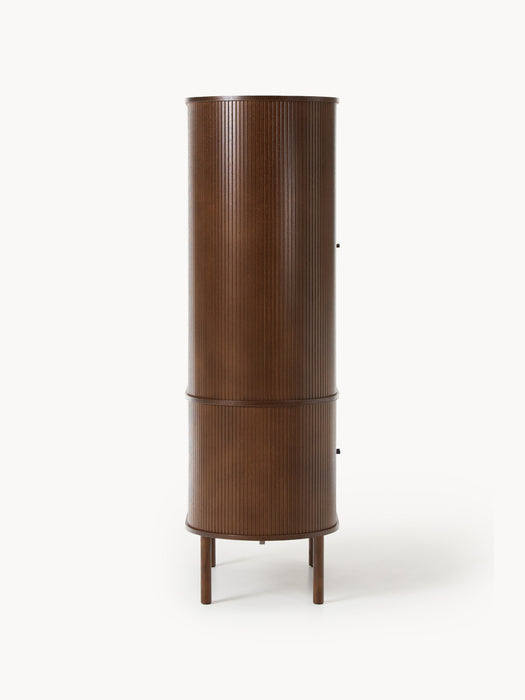 Compact Wardrobe Calary with Fluted Front