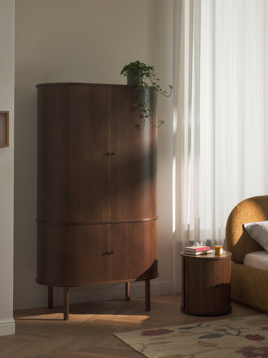Compact Wardrobe Calary with Fluted Front