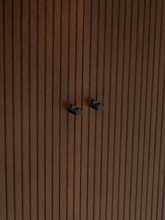 Compact Wardrobe Calary with Fluted Front